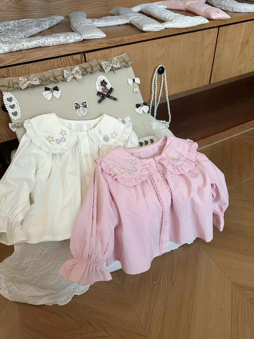 【原创设计品牌】zy&kids 6009春季新品刺绣儿童衬衣外穿上衣棉衬衫