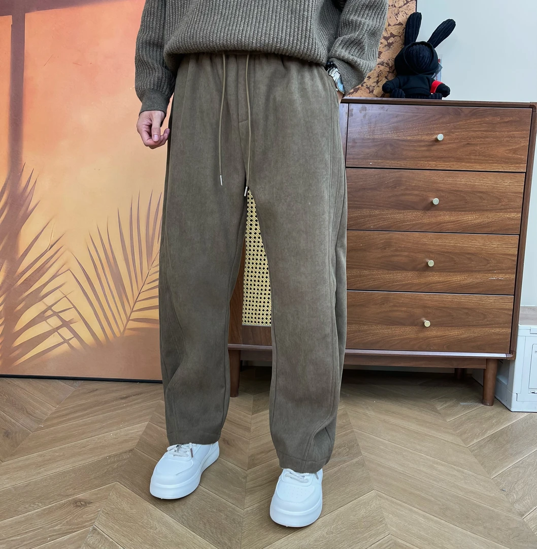 《亿抏男装》秋冬新款潮流时尚百搭宽松日系保暖男士休闲裤