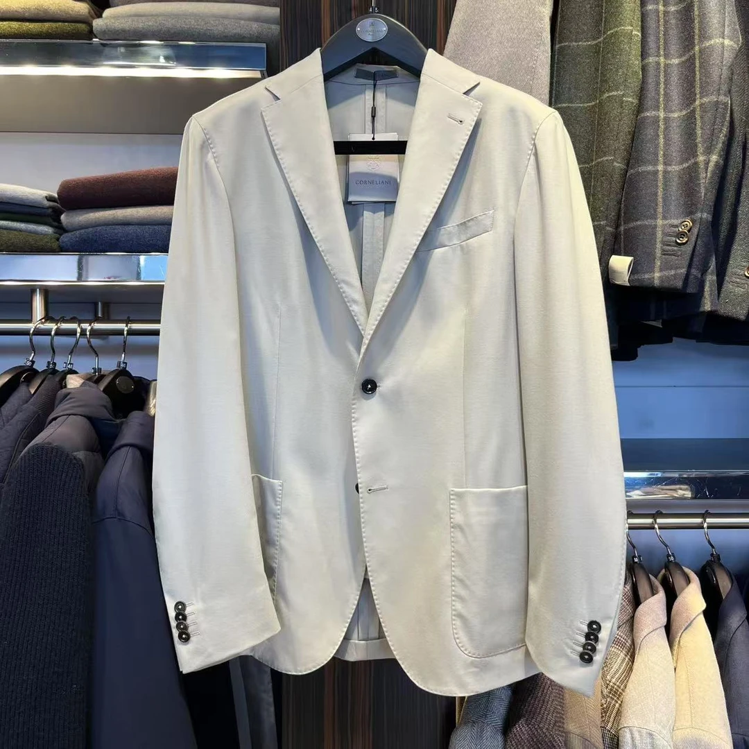 代co rn elia ni 88羊羊12丝 商务白高级半内衬单西服