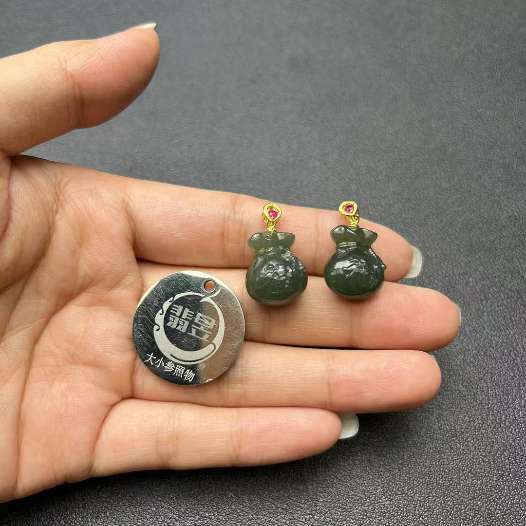 翡昱-SH20-15981-和田玉吊坠s925银扣/约16*13*9/-多样性发其一C