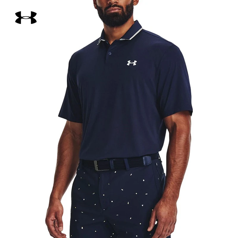 安德玛Polo衫男士夏季UA Iso-Chill高尔夫健身运动短袖T恤1377364