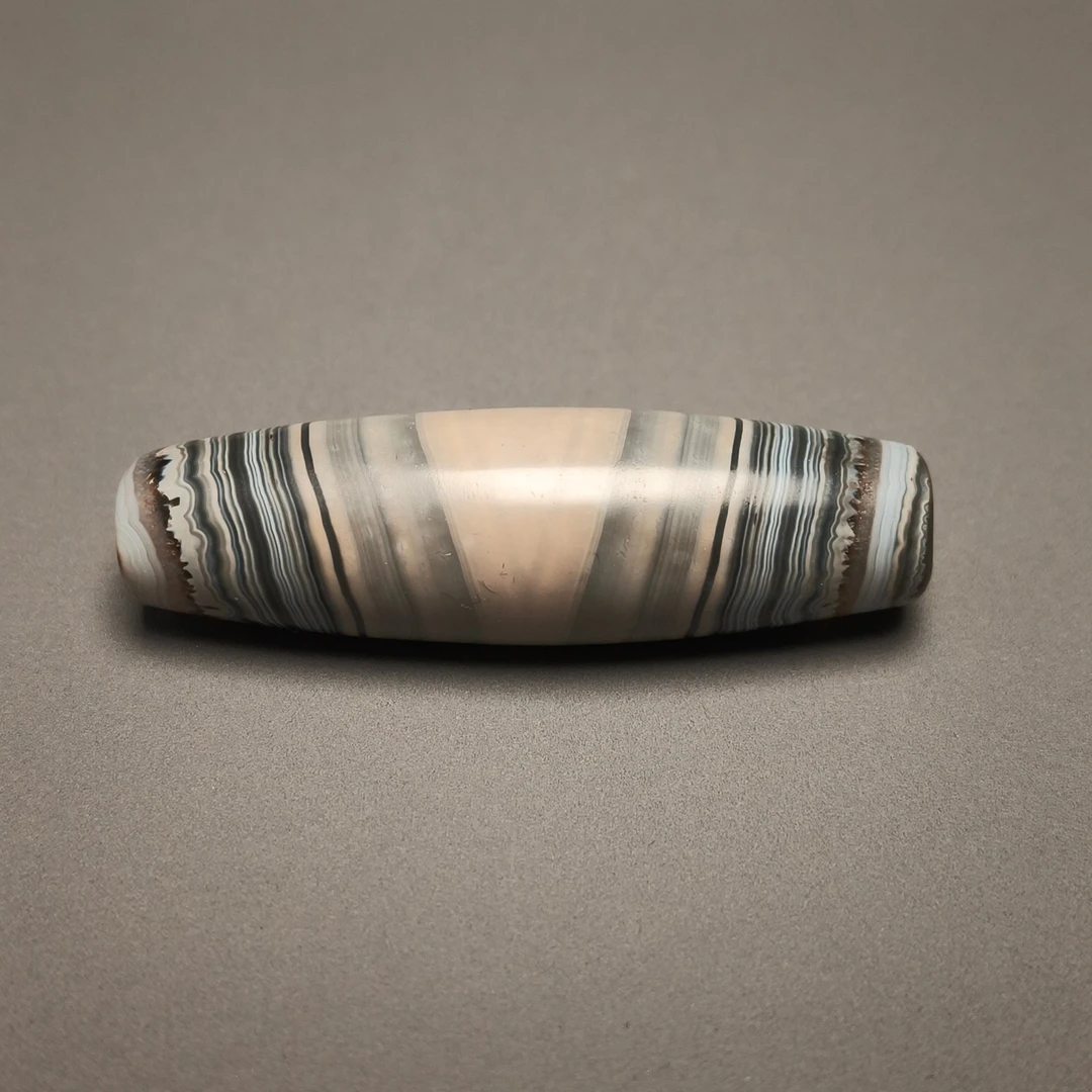 明代缠丝玛瑙勒子/DZ105405/古玩/收藏/德州文物