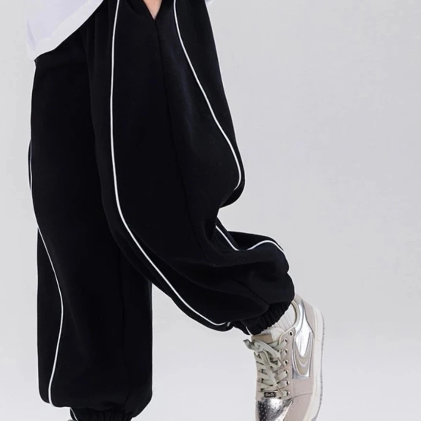 2025年男女童休闲裤运动裤春秋薄款针织长裤子儿童中大童宽松