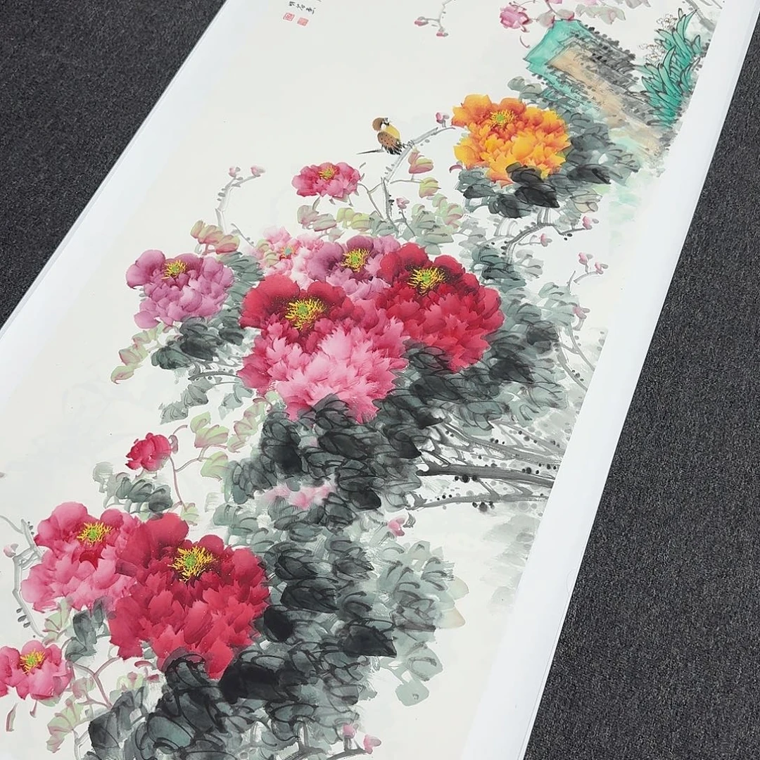 国画中美协向明芬12平尺精品