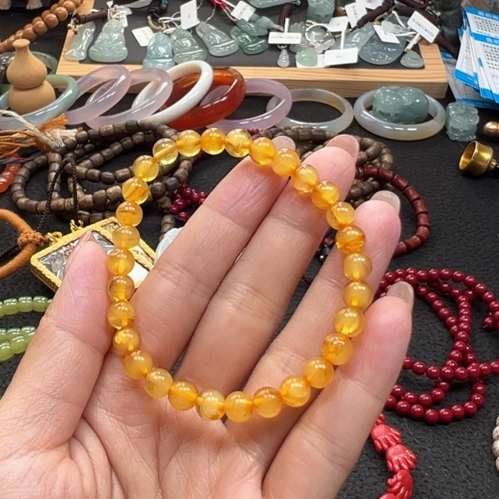 琥珀未镶嵌颈饰天然