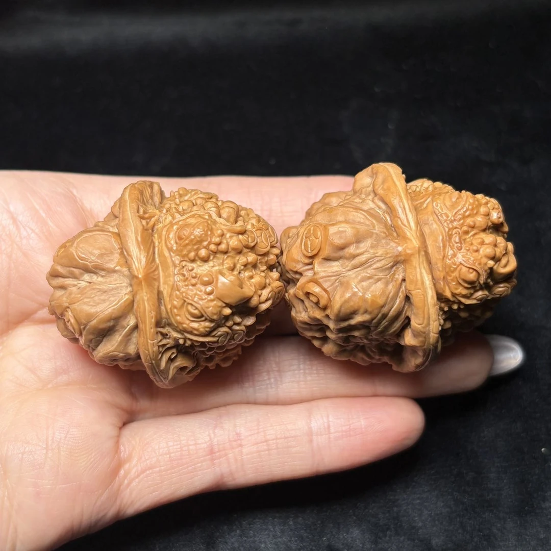 【佳哥推荐】J88416-蛤蟆头雕刻核桃-多样性发其一-40mm