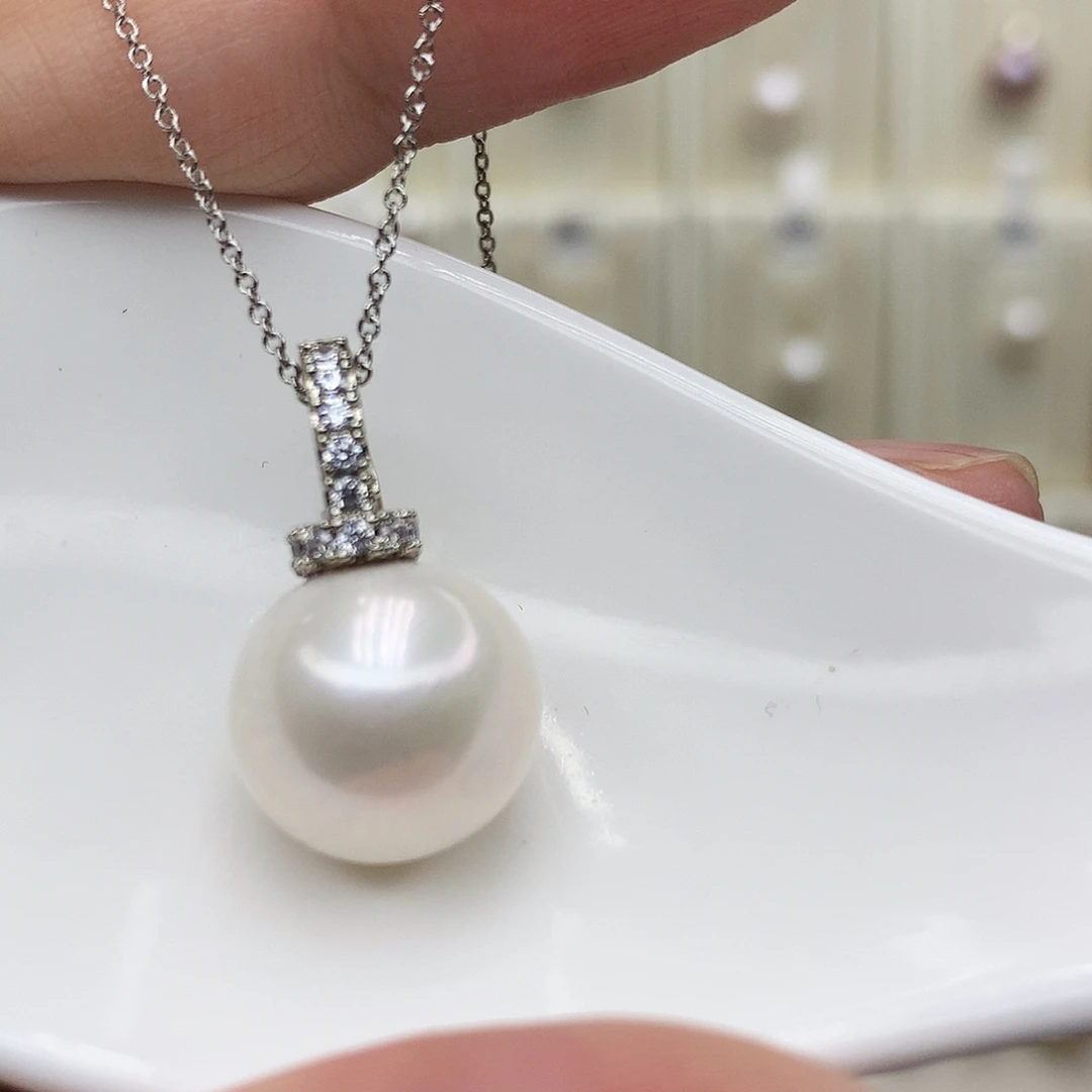 合金淡水珍珠吊坠(赠链)