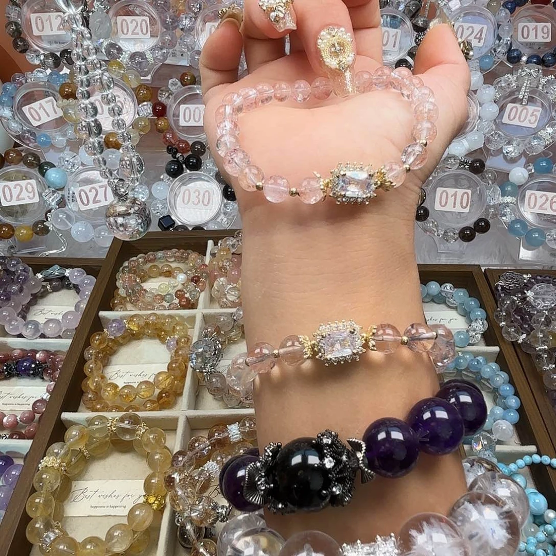 水晶手链银S925镶嵌