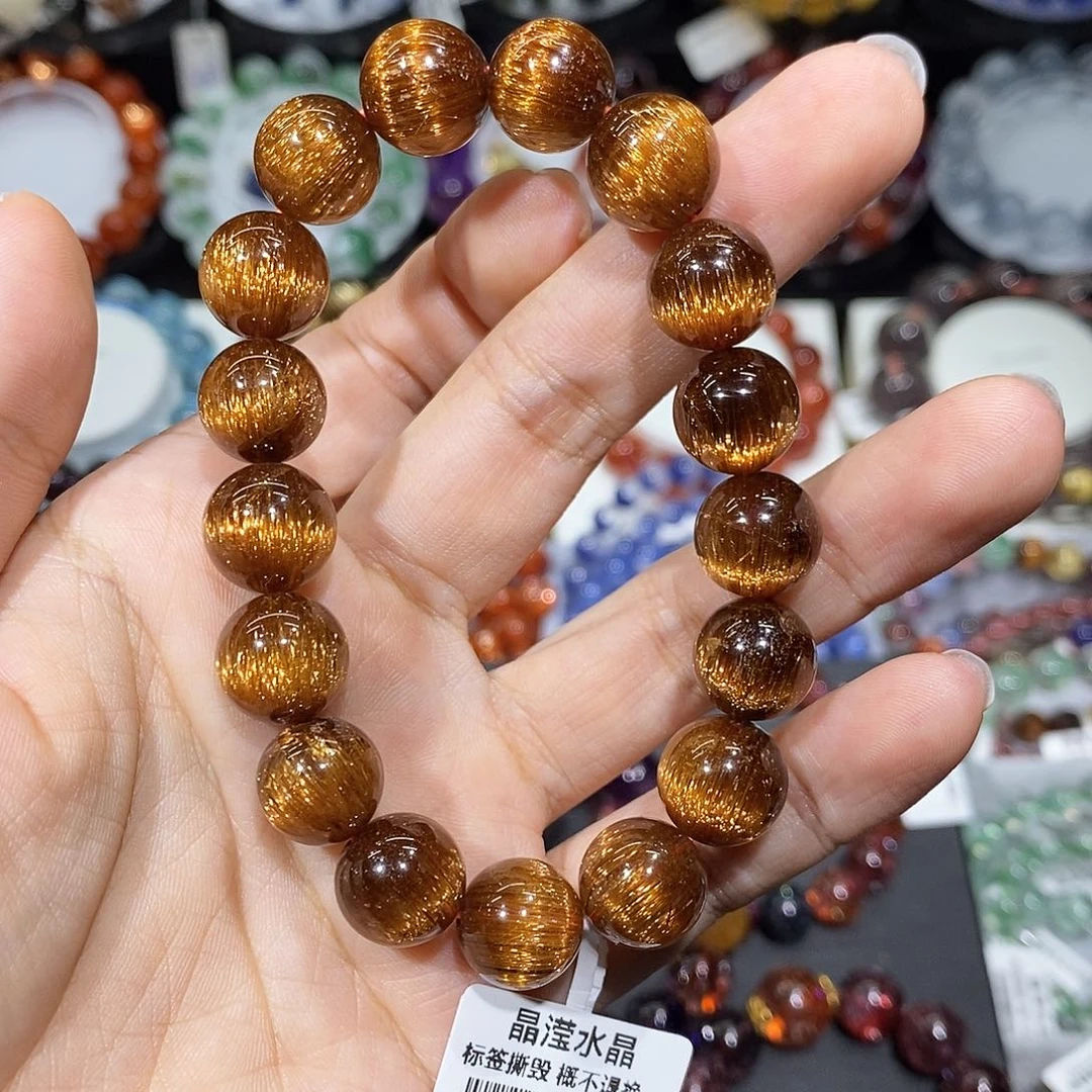水晶手串未镶嵌黄金铜顺发12