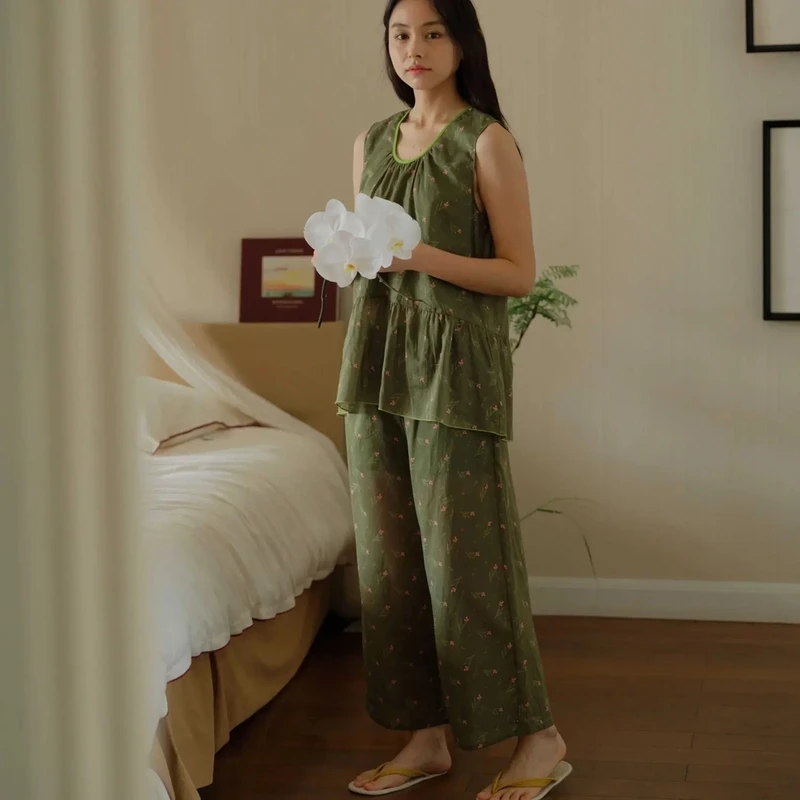 《晴菲专属》朵朵可可 251-047 女春夏长袖家居服睡衣套装女