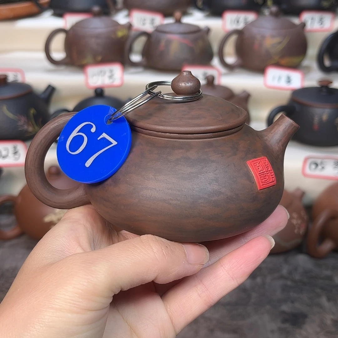 150毫升纯手工堆雕手磨寒江壶