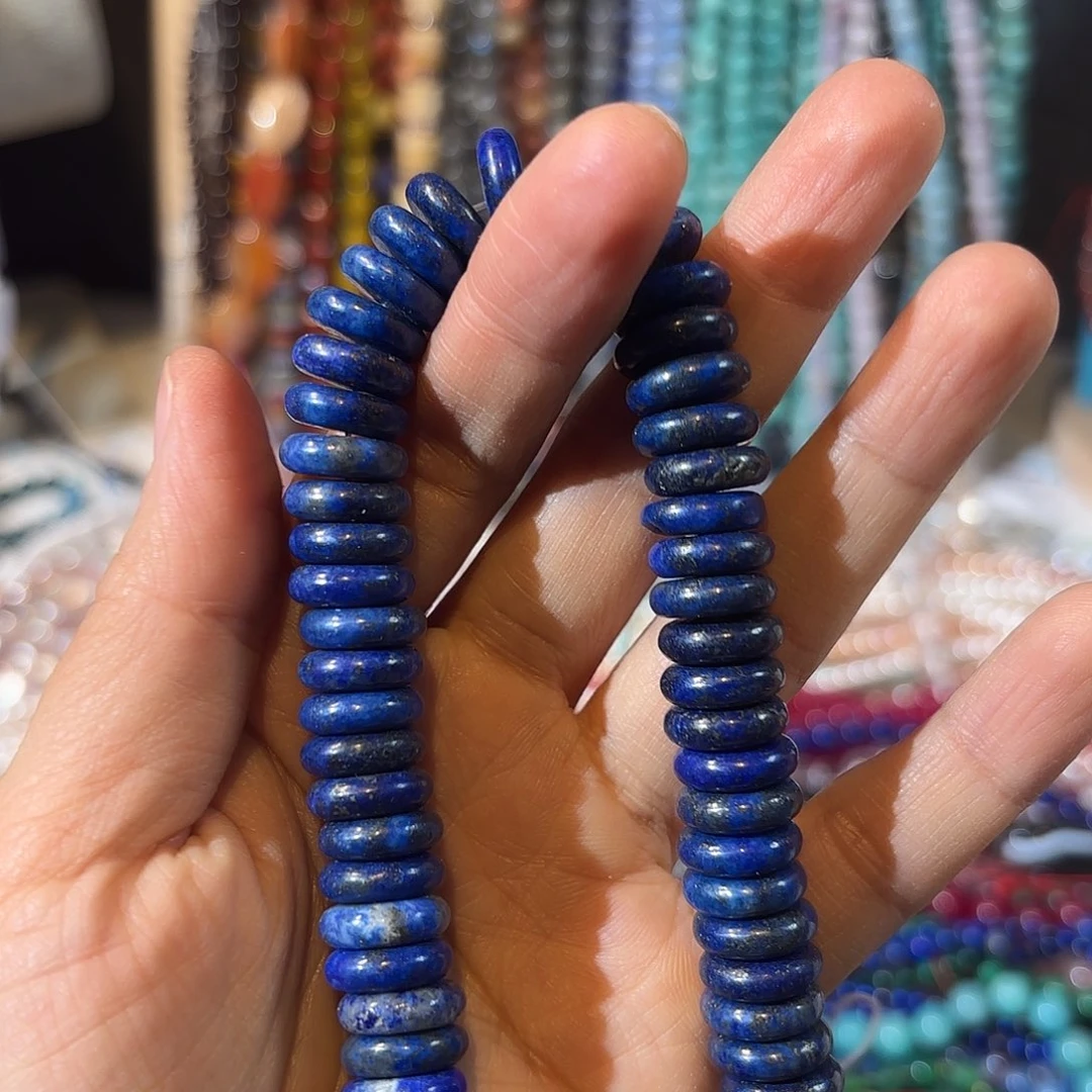 玛瑙/玉髓未镶嵌珠宝半成品青金算盘一条4-12一条