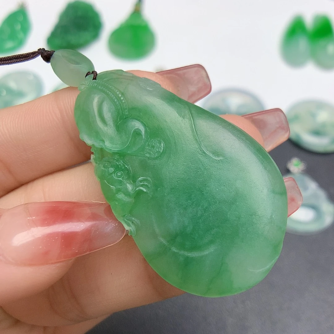 定制翡翠未镶嵌萌*钱袋子