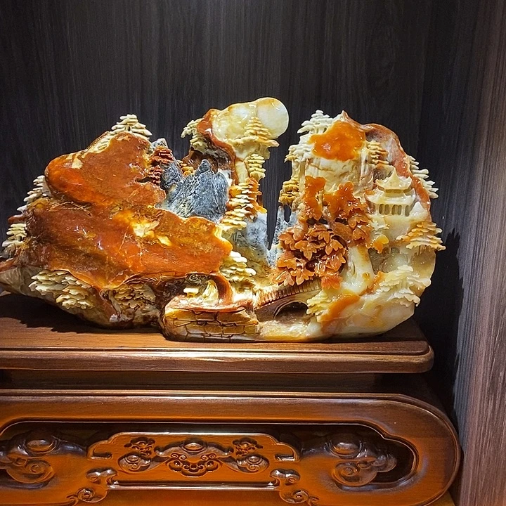 蛇纹石玉（覆膜）合金珠宝奇石