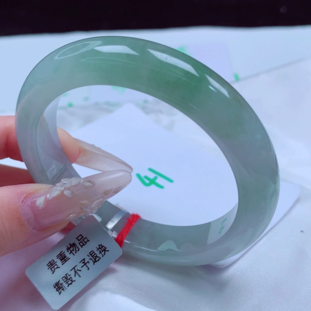 未镶嵌手镯翡翠天然缅甸翡翠A货手镯 41号