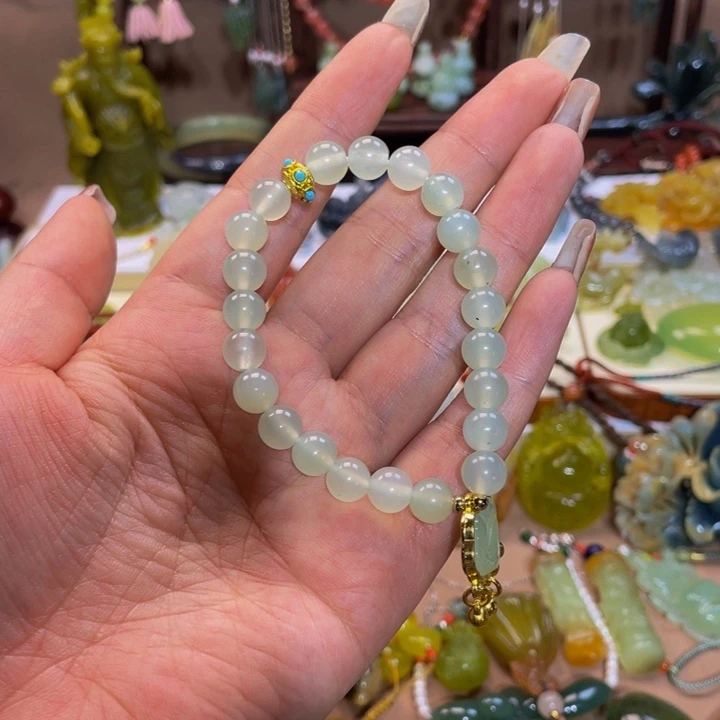 蛇纹石玉手链未镶嵌