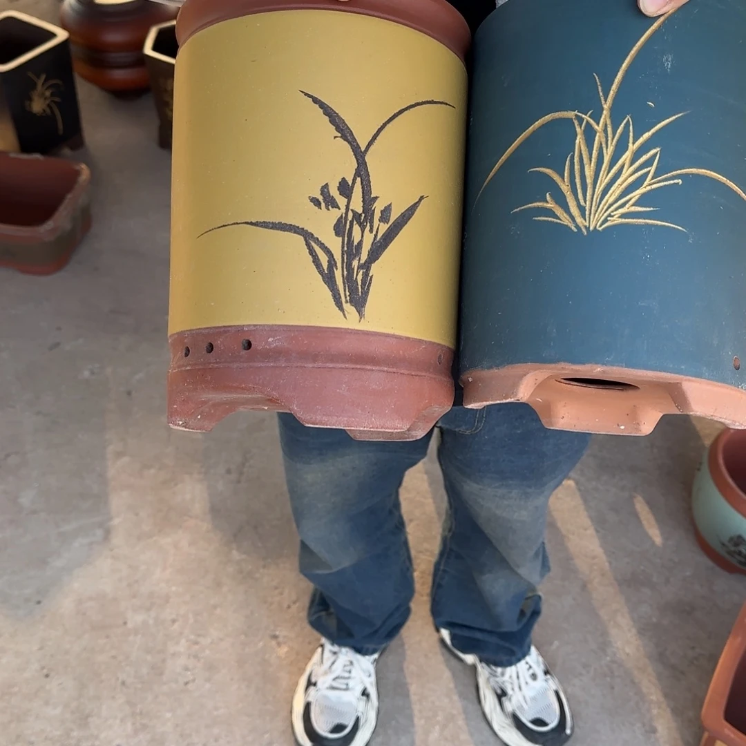 紫砂花盆口径14.18口径