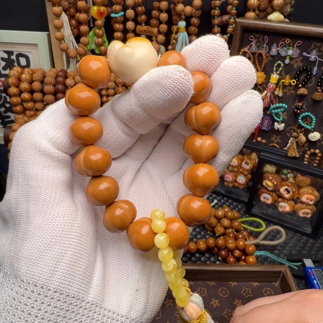 猴头核桃手串微瑕泡芙15+