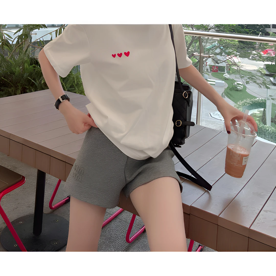 【82017缪家短裤】三分裤-夏季休闲宽松弹力腰头显瘦显高百搭女装