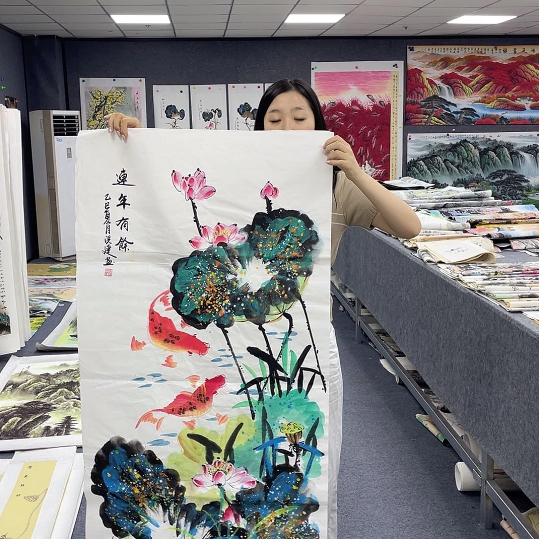 国画作品小姐姐放漏…