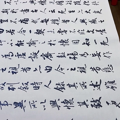 扇子兰亭集序行书六尺作品