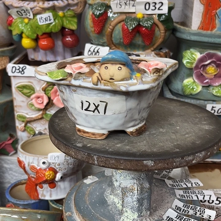 粗陶材质多肉花盆