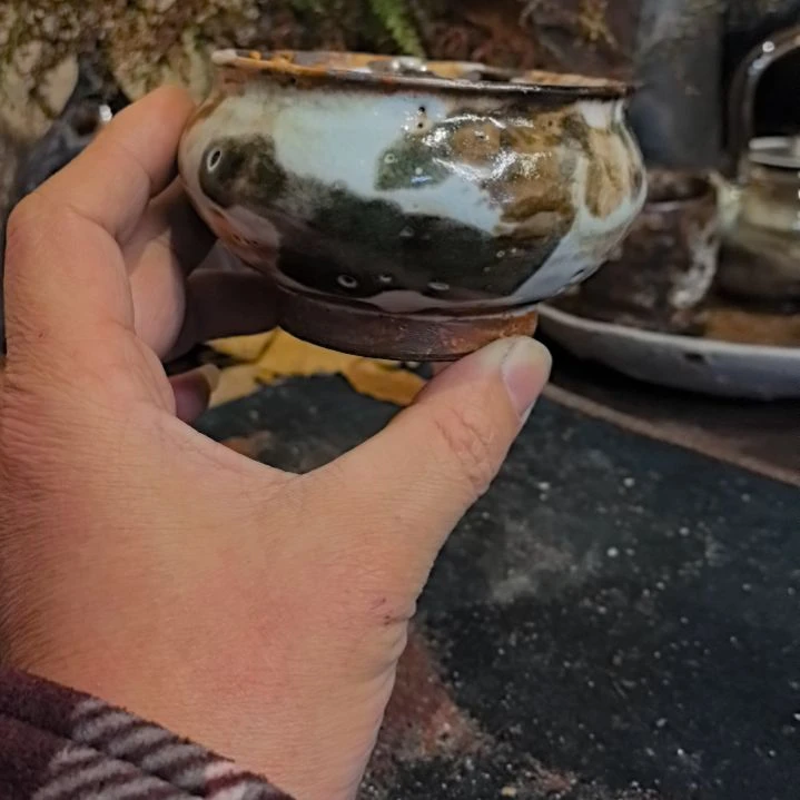 陶摆件手工高温原矿窑变特价福利