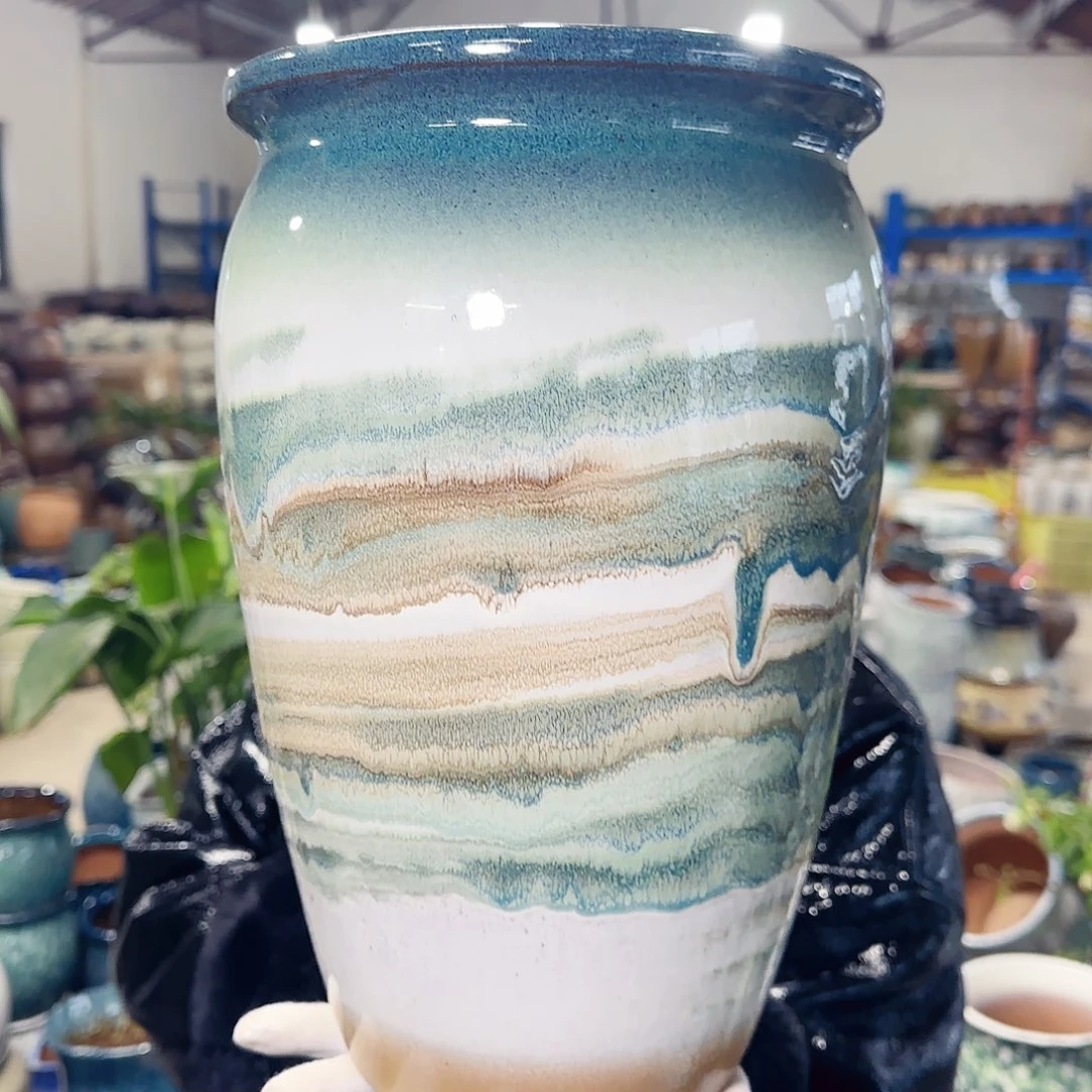 紫砂花盆高31口20