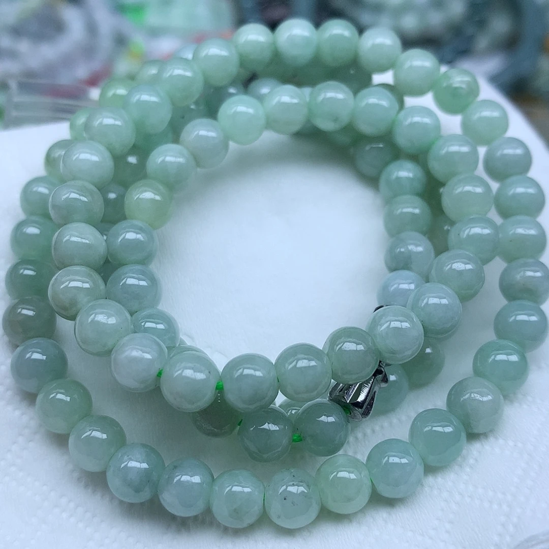 翡翠未镶嵌颈饰珠子5