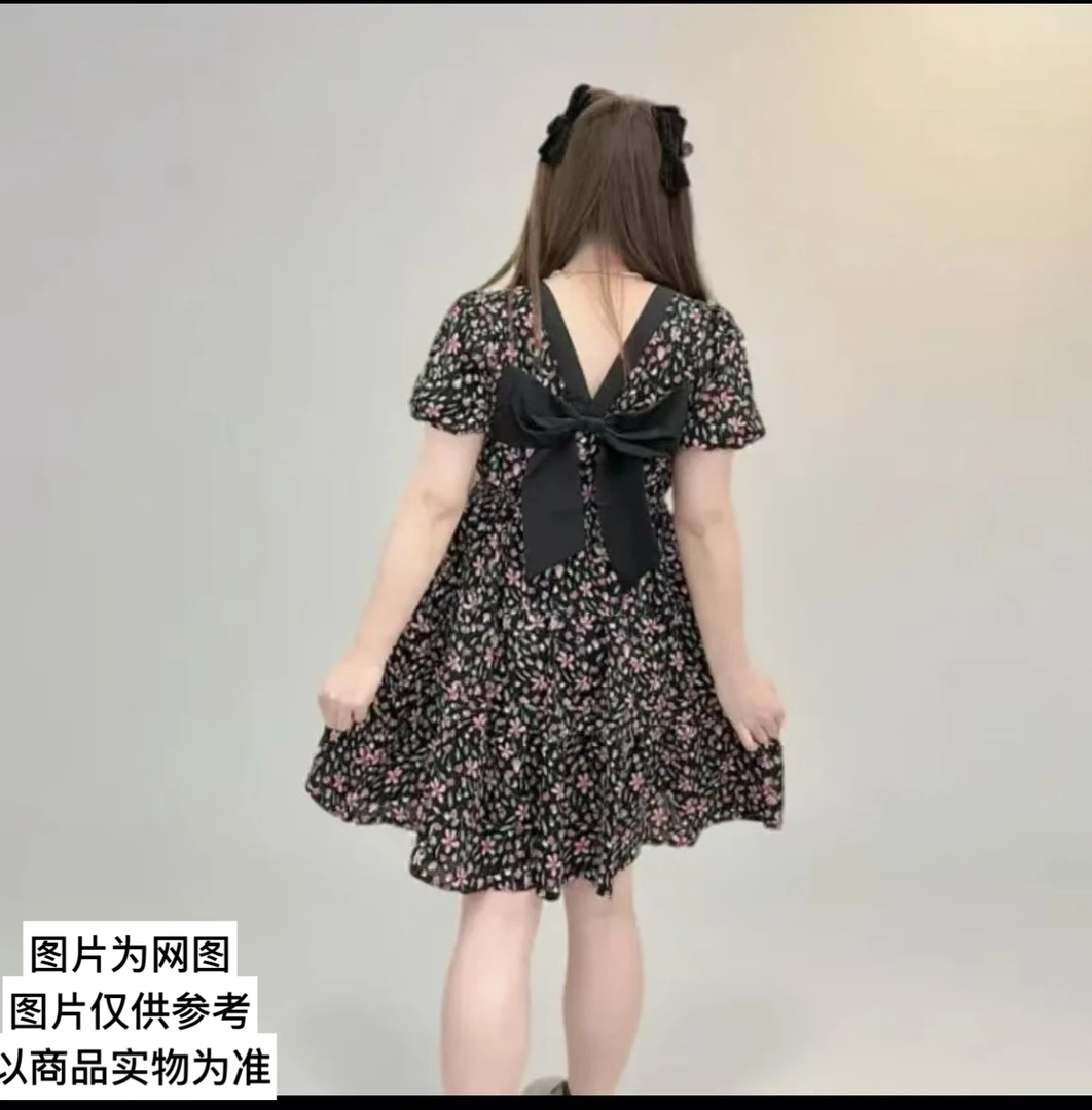 大码蝴蝶结连衣裙