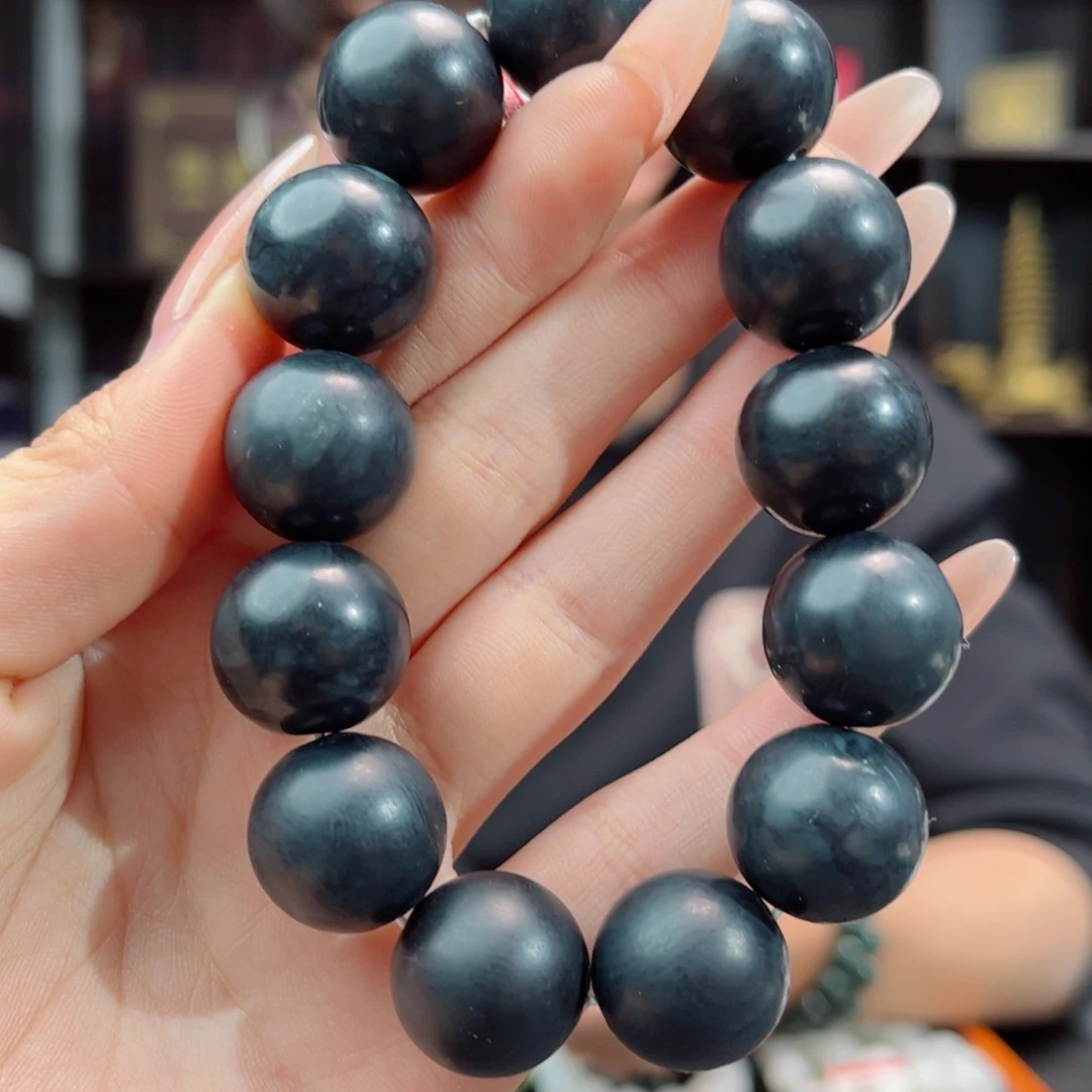 【闪购商品】和田玉手链未镶嵌新疆聚墨青花18 多样性拍一发一