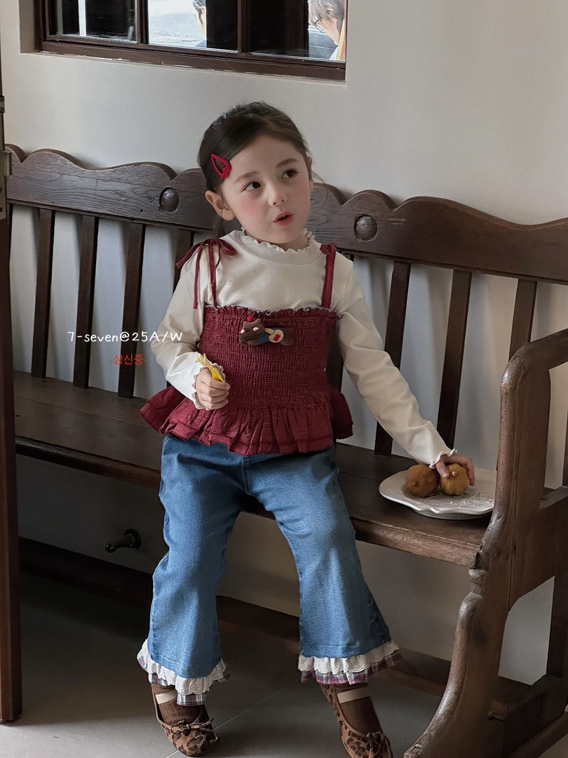 {7-SEVEN＋}2025秋上新牛仔女童两件套