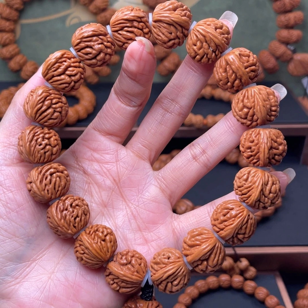 手串桃核17刺龙纹手持