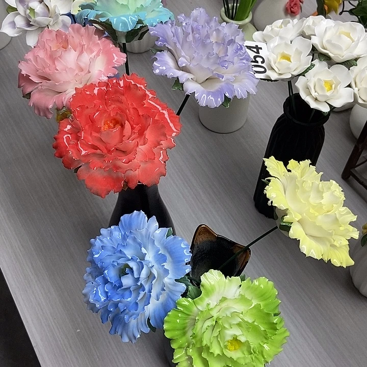 陶瓷纯手工捏花设计