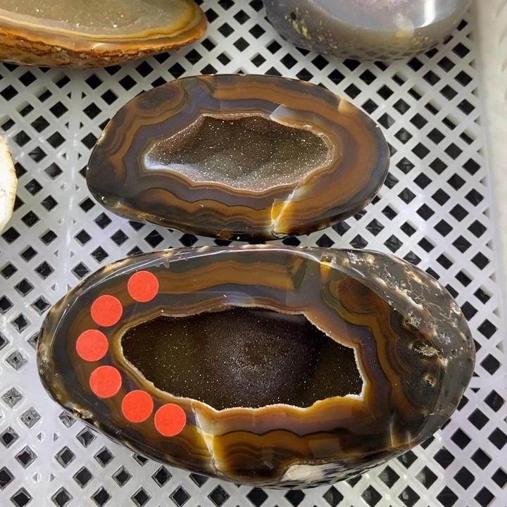 水晶未镶嵌珠宝半成品彩晶卡其盆