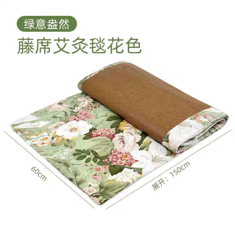 艾草凉席沙发垫汽车坐垫艾灸毯双面可用/四季可用/尺寸约60*150CM