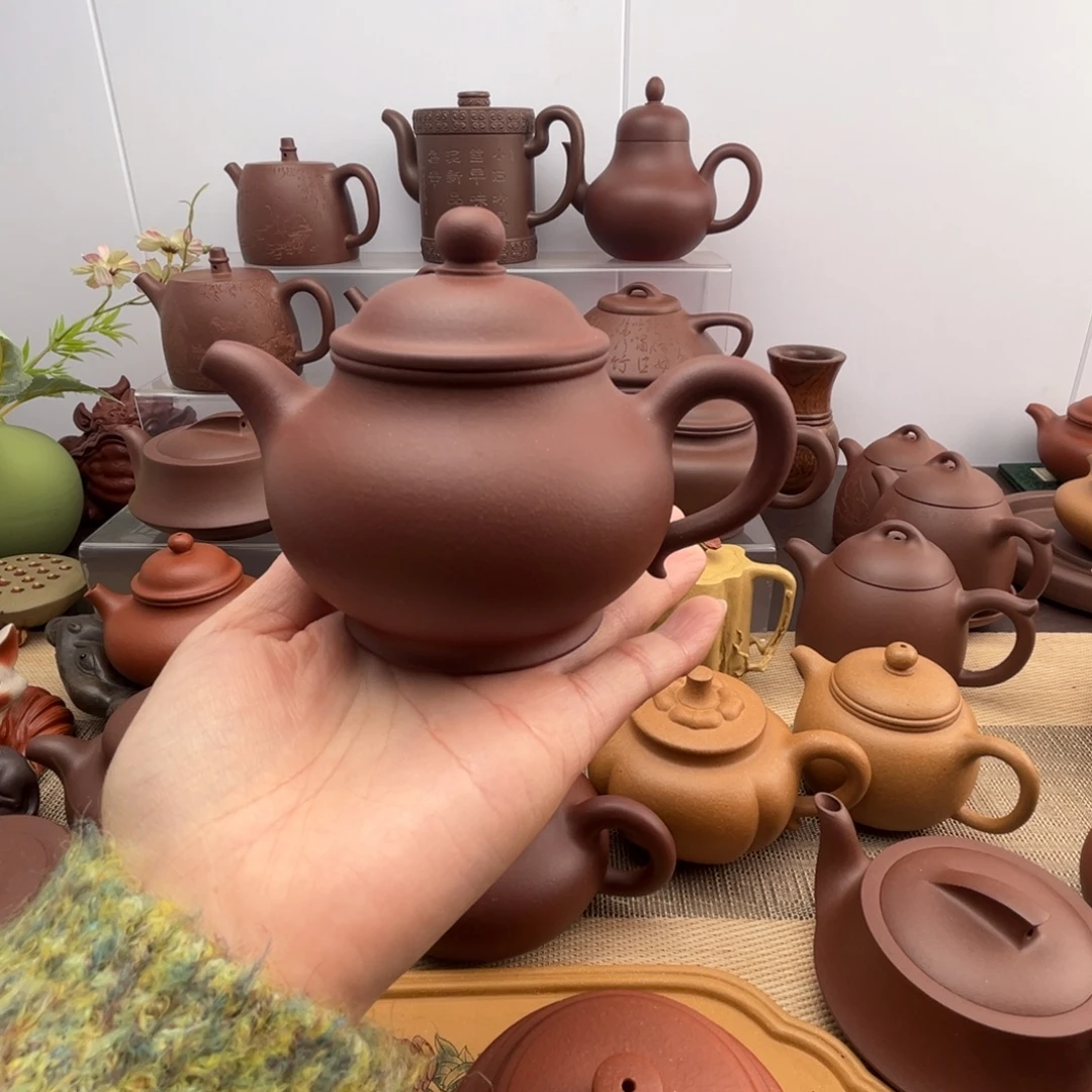茶壶紫砂原矿紫泥高潘200cc
