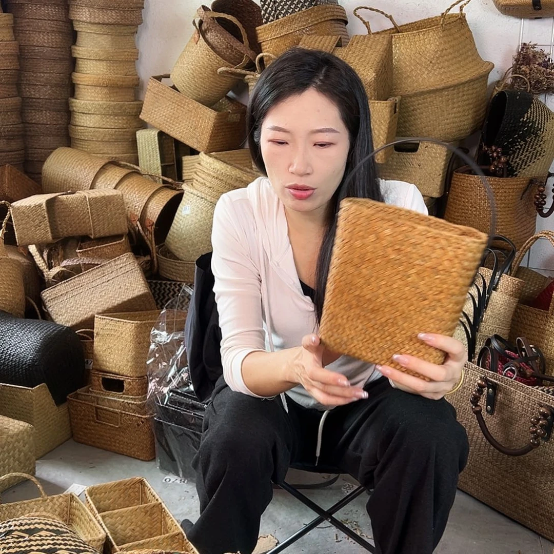 草编草编包/草编收纳盒微瑕疵