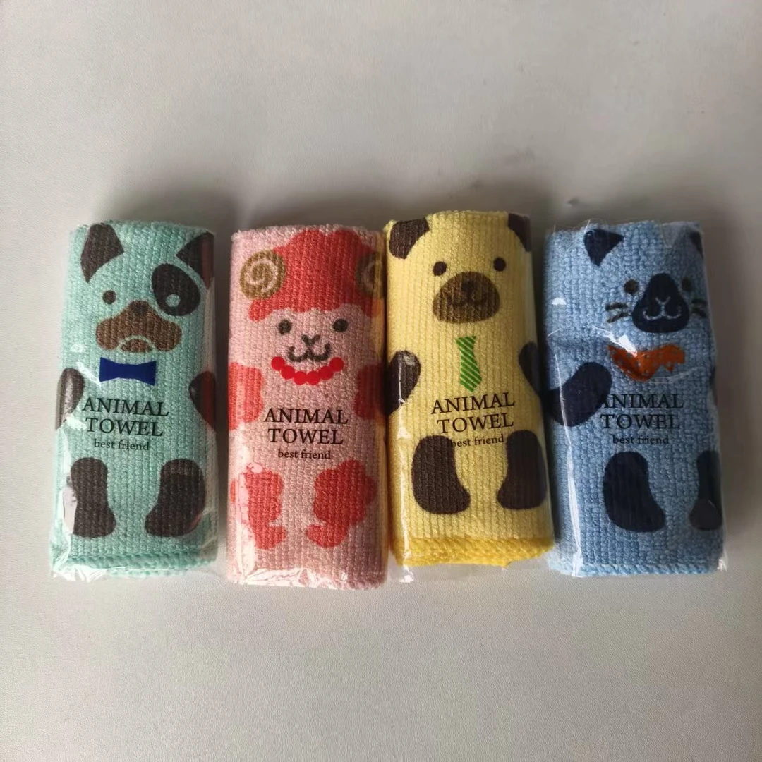 2039可爱动物小方巾随机2个