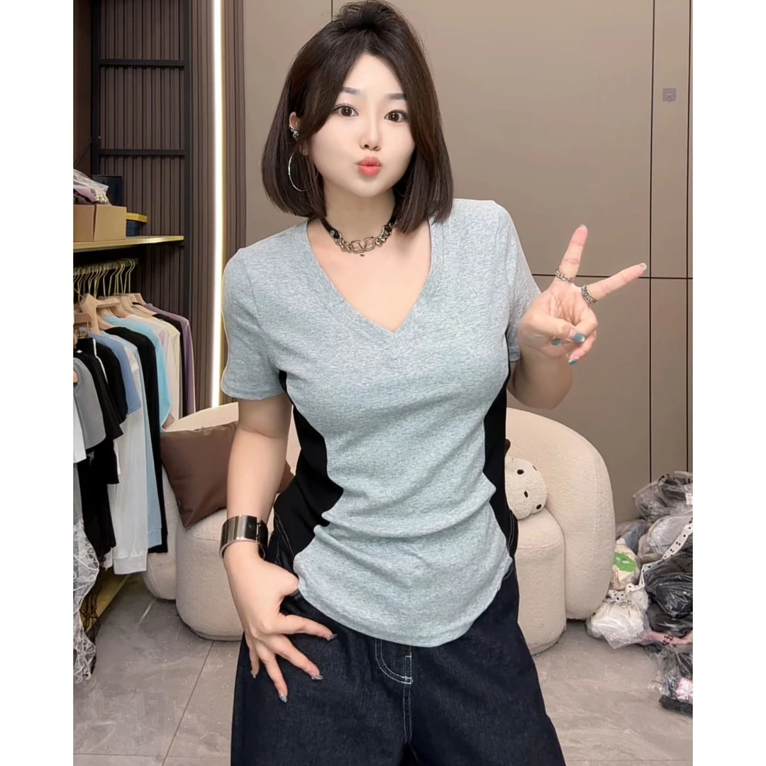 慧雯儿家自制款【修容正肩短袖】设计感显瘦上衣女