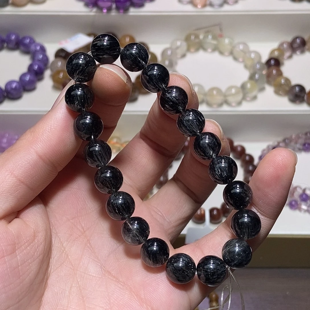 未镶嵌水晶手链黑发晶10.2