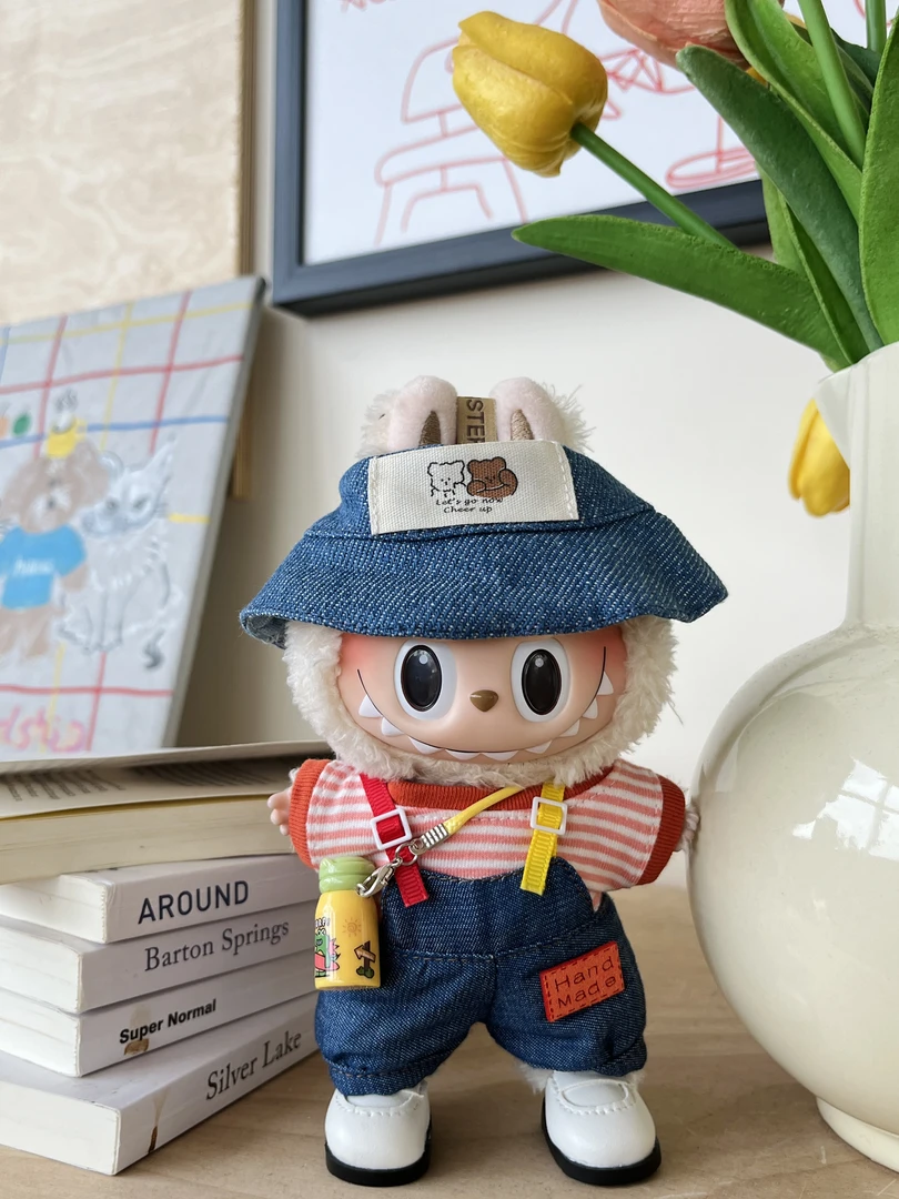 【仅娃衣】彩色牛仔背带裤套装 一代二代三代糖胶玩偶通用娃衣