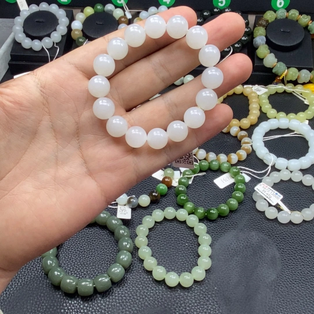 和田玉未镶嵌手链卡12