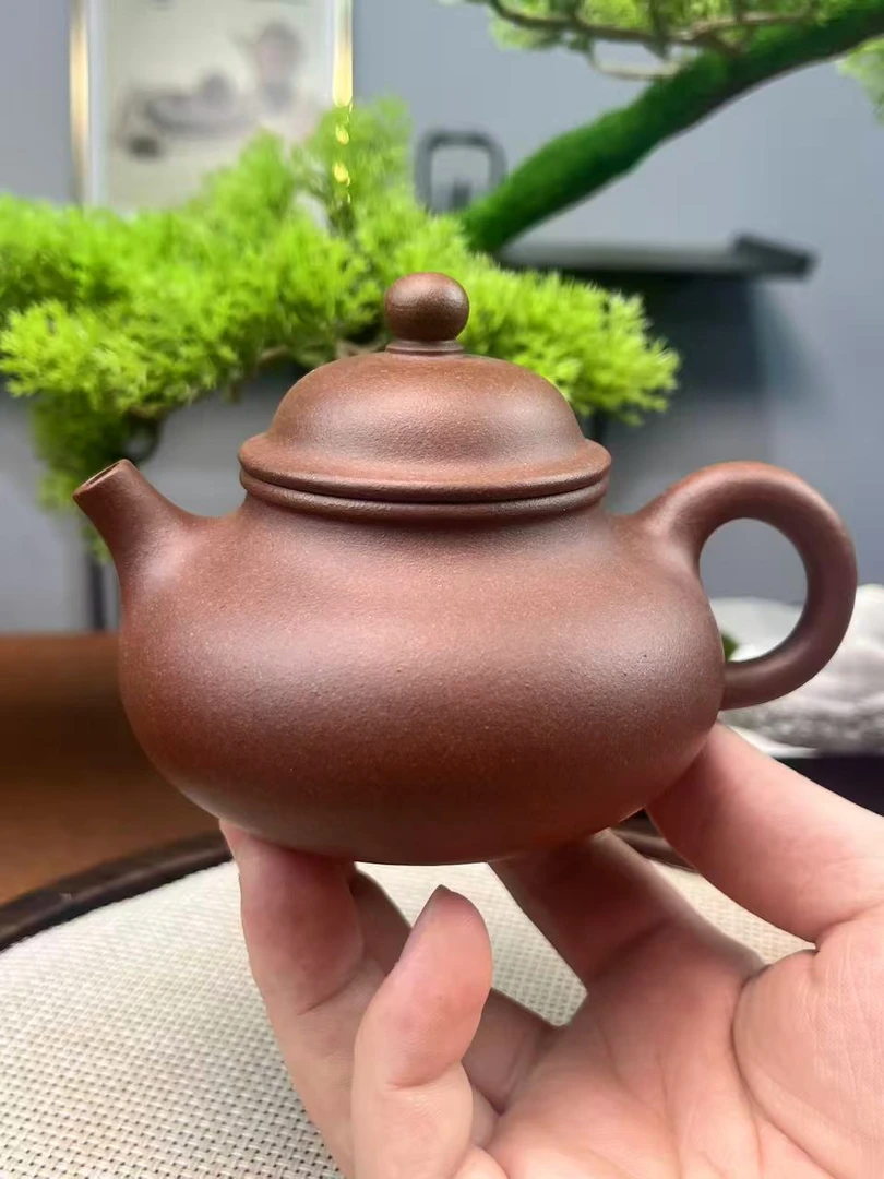 正宗宜兴紫砂壶原矿泥料无添加紫泥容天壶半手精工茶壶220cc