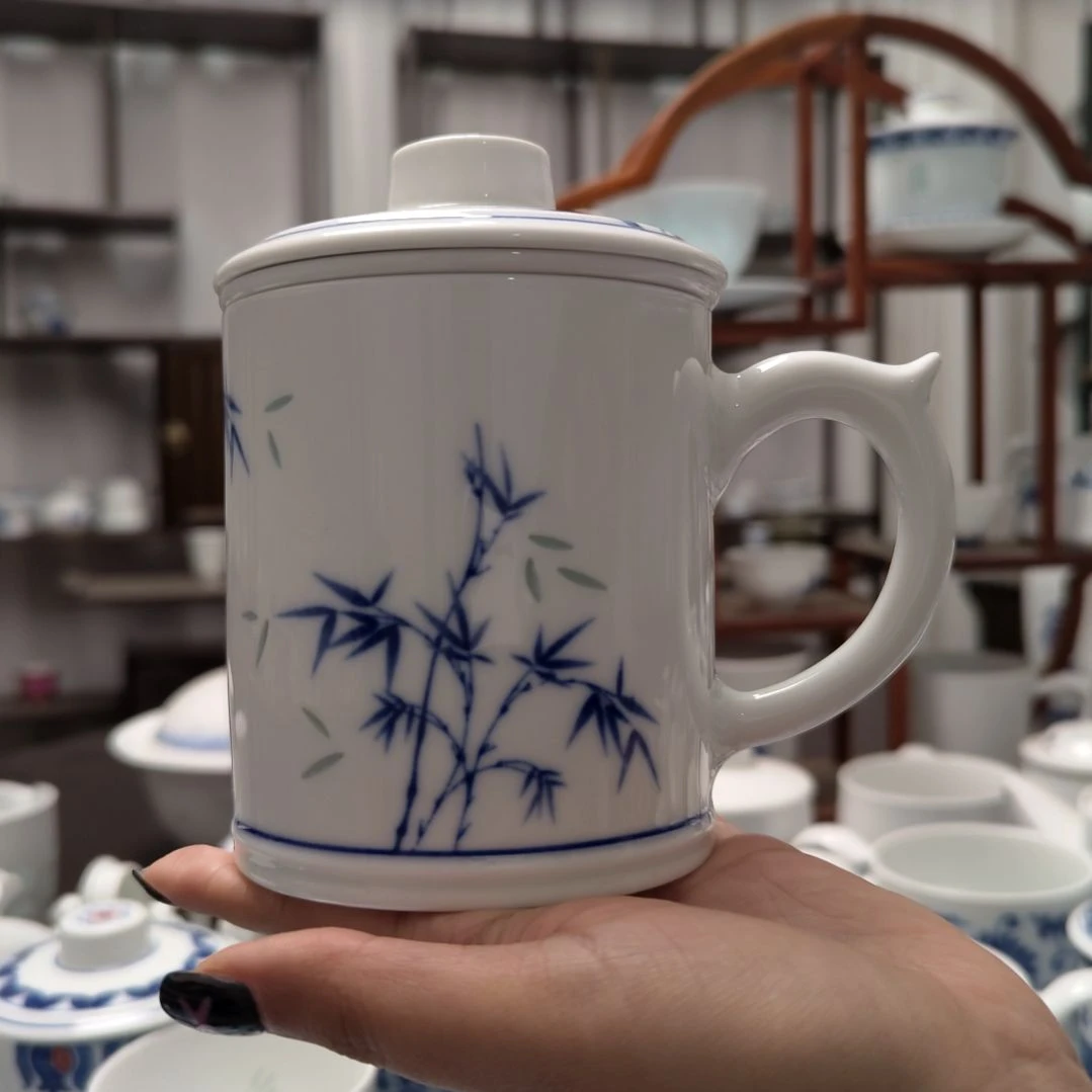 陶瓷节节高升茶漏杯三件套一套