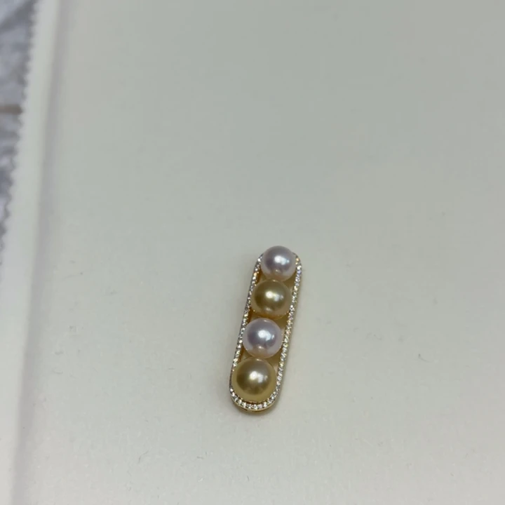 银S925镶嵌海水珍珠颈饰