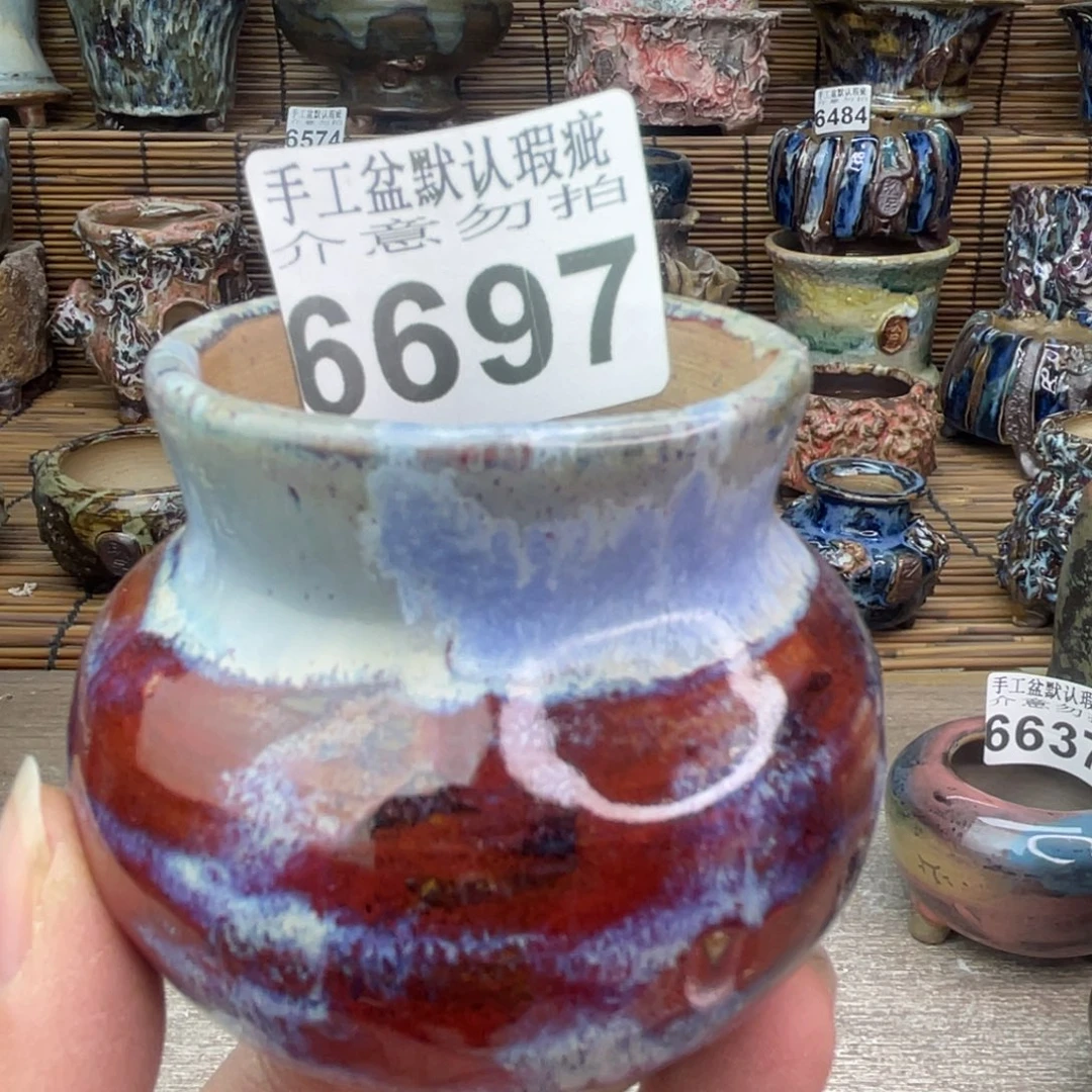 手工花盆默认瑕疵完美者勿拍