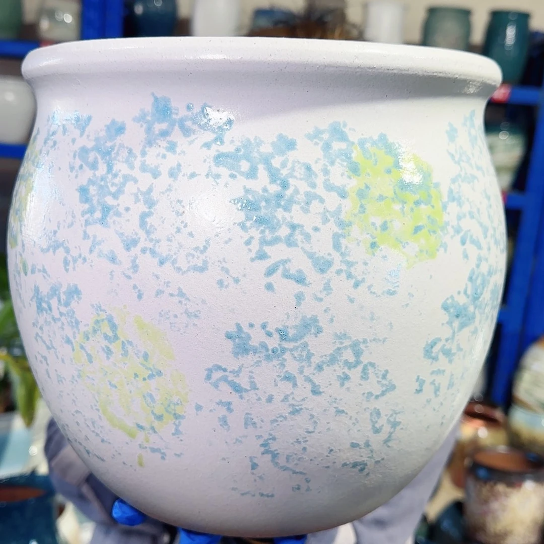 紫砂花盆高25口25