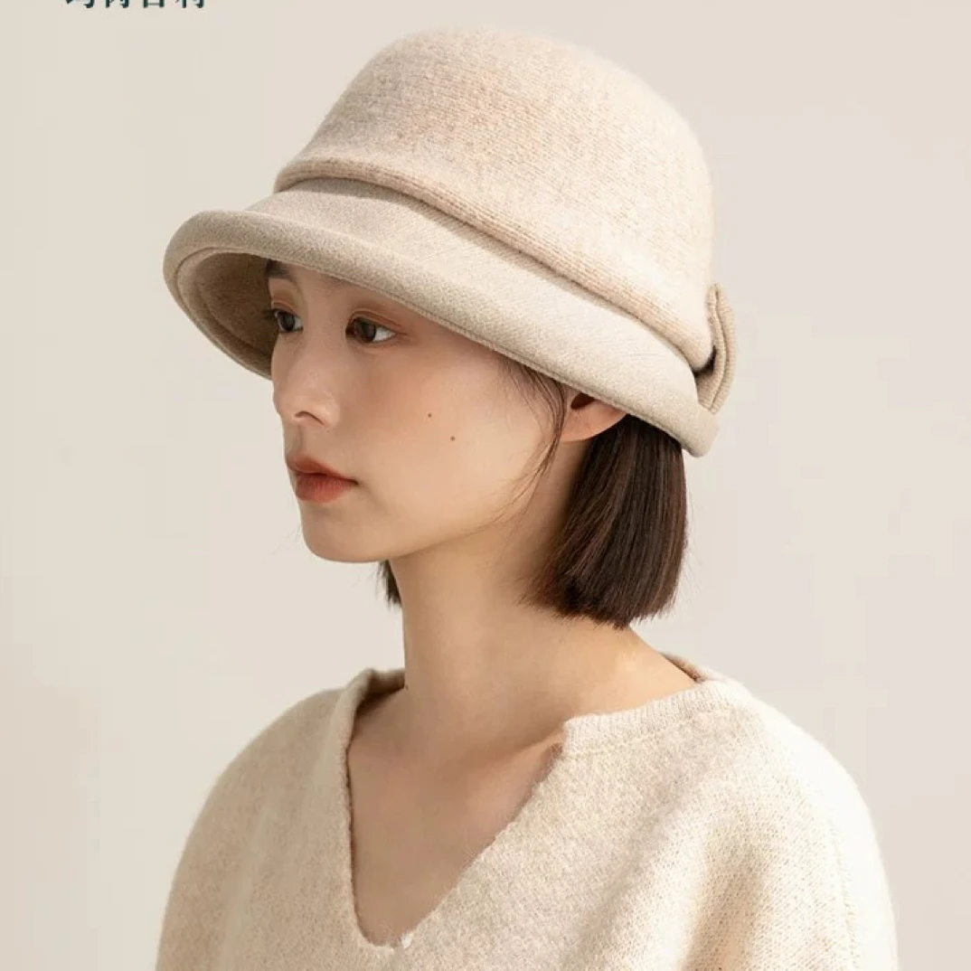 女秋冬英伦复古赫本帽1292