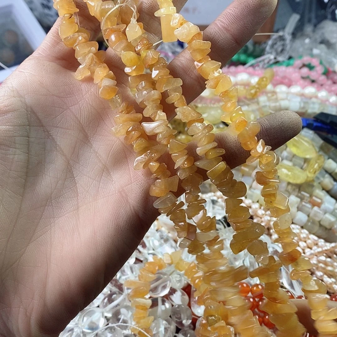 玛瑙/玉髓珠宝半成品未镶嵌一条天然80公分红东岭玉碎石B79